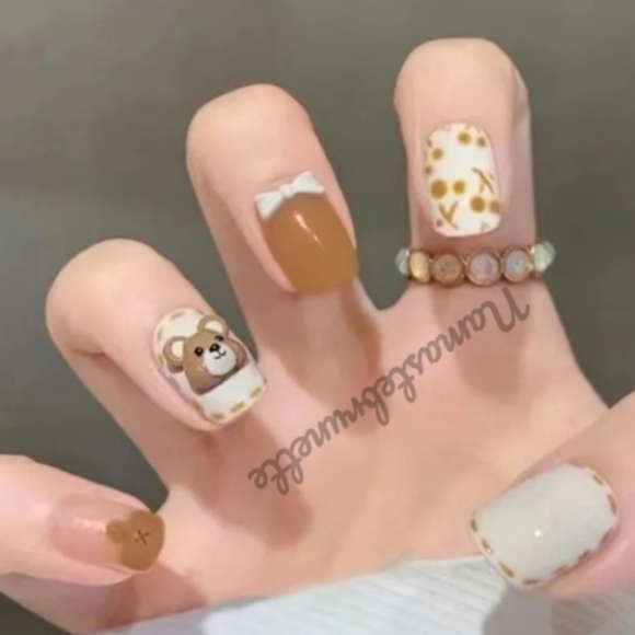 2/$16 3D Bows & Bears Press On Nails - Picture 1 of 12